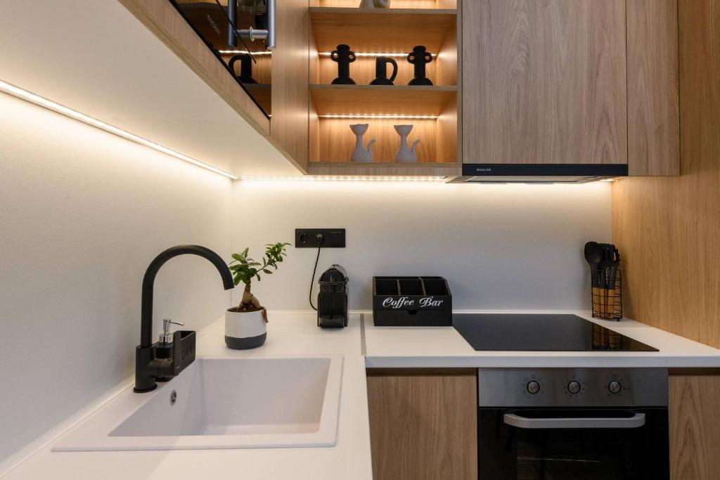 Fully equipped kitchen with dishwasher and coffee machine – Sentio Thassos