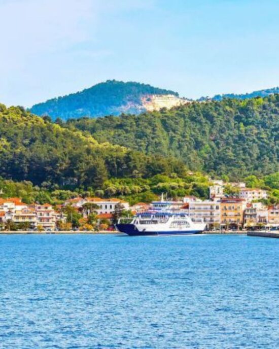 Sentio Thassos Suites exterior with garden and jacuzzi