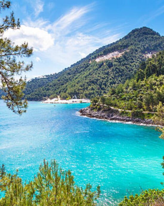 Sentio Thassos Suites exterior with garden and jacuzzi