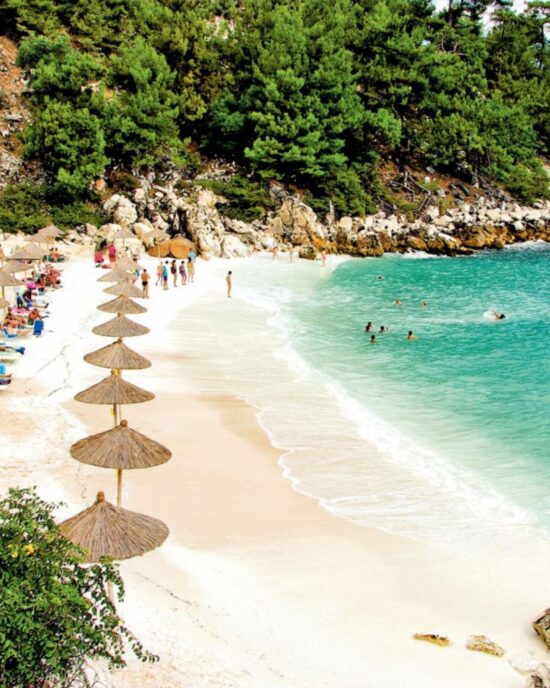 Sentio Thassos Suites exterior with garden and jacuzzi