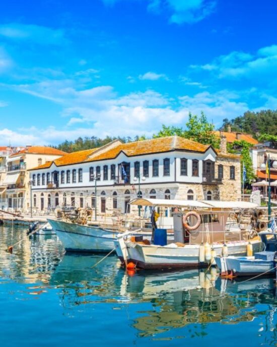 Sentio Thassos Suites exterior with garden and jacuzzi